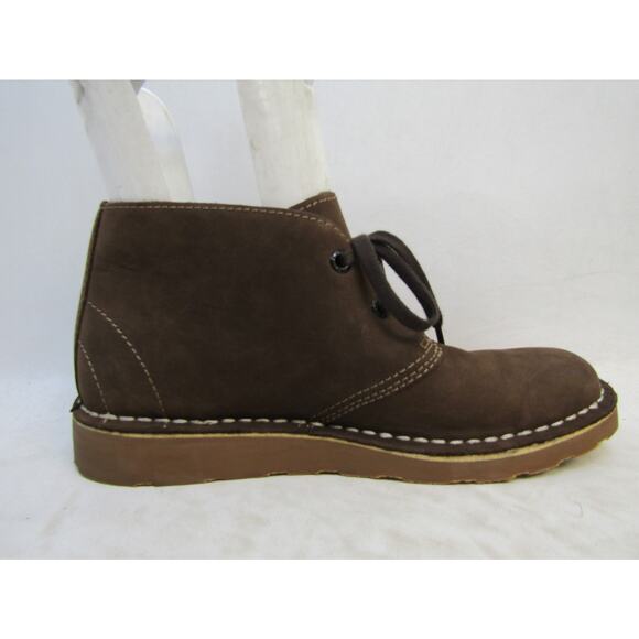 LL Bean Womens Size 7.5 M Brown Suede Lace Up Ankle Fashion Boots Bootie - Picture 4 of 11